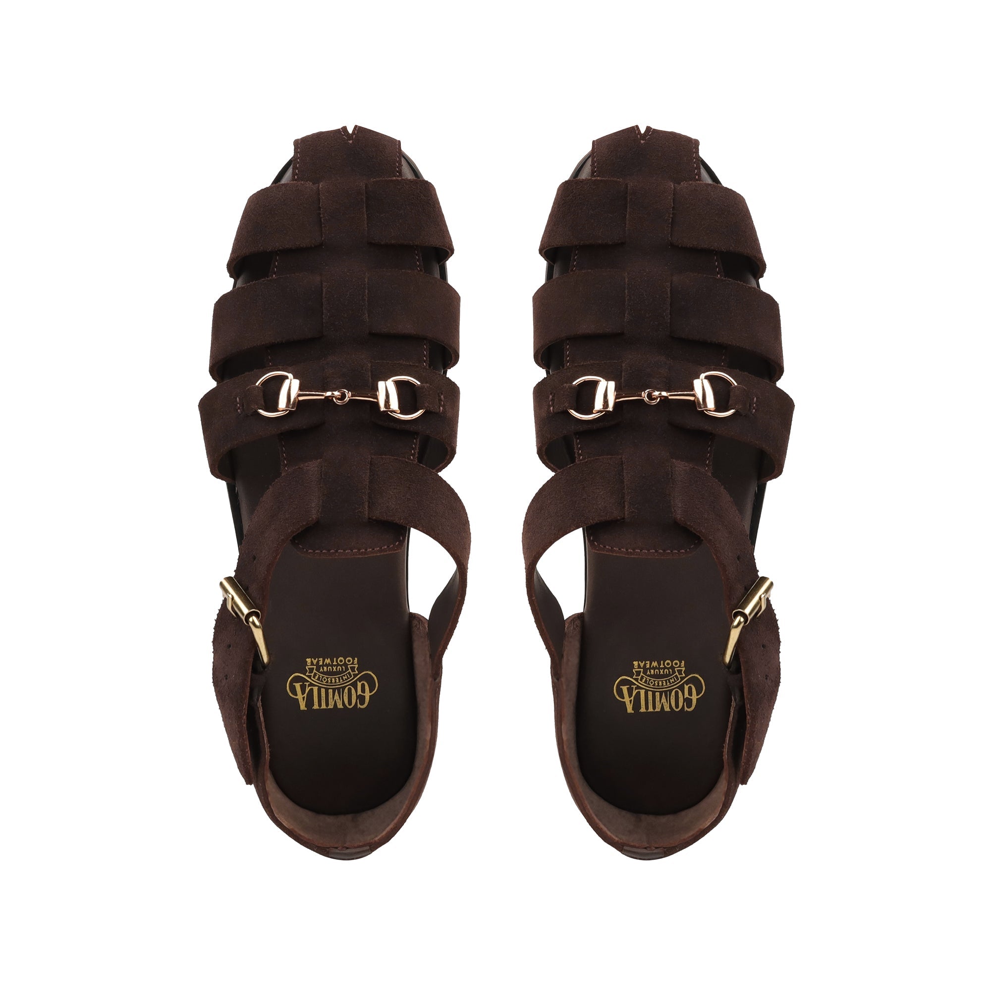 Gaspar - Men's Dark Brown Suede Sandal