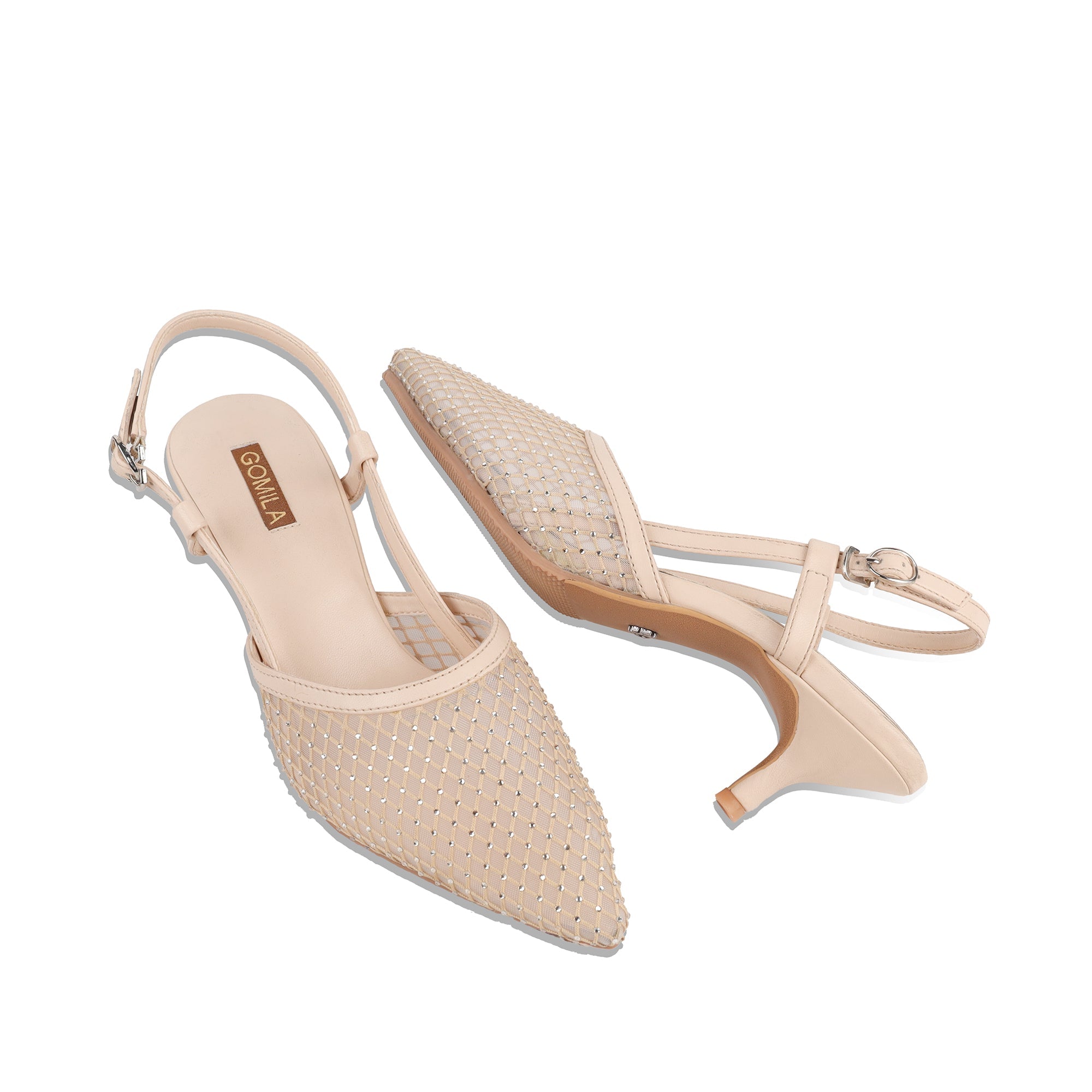 Luna - Women's Beige 70mm Heel