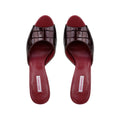 Elira - Women's Oxblood Crocodile Print 90mm Heels