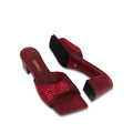 Mara - Women's Oxblood Rhinestone 50mm Heels