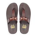 Urara - Men's Dark Brown Calf Leather Slipper