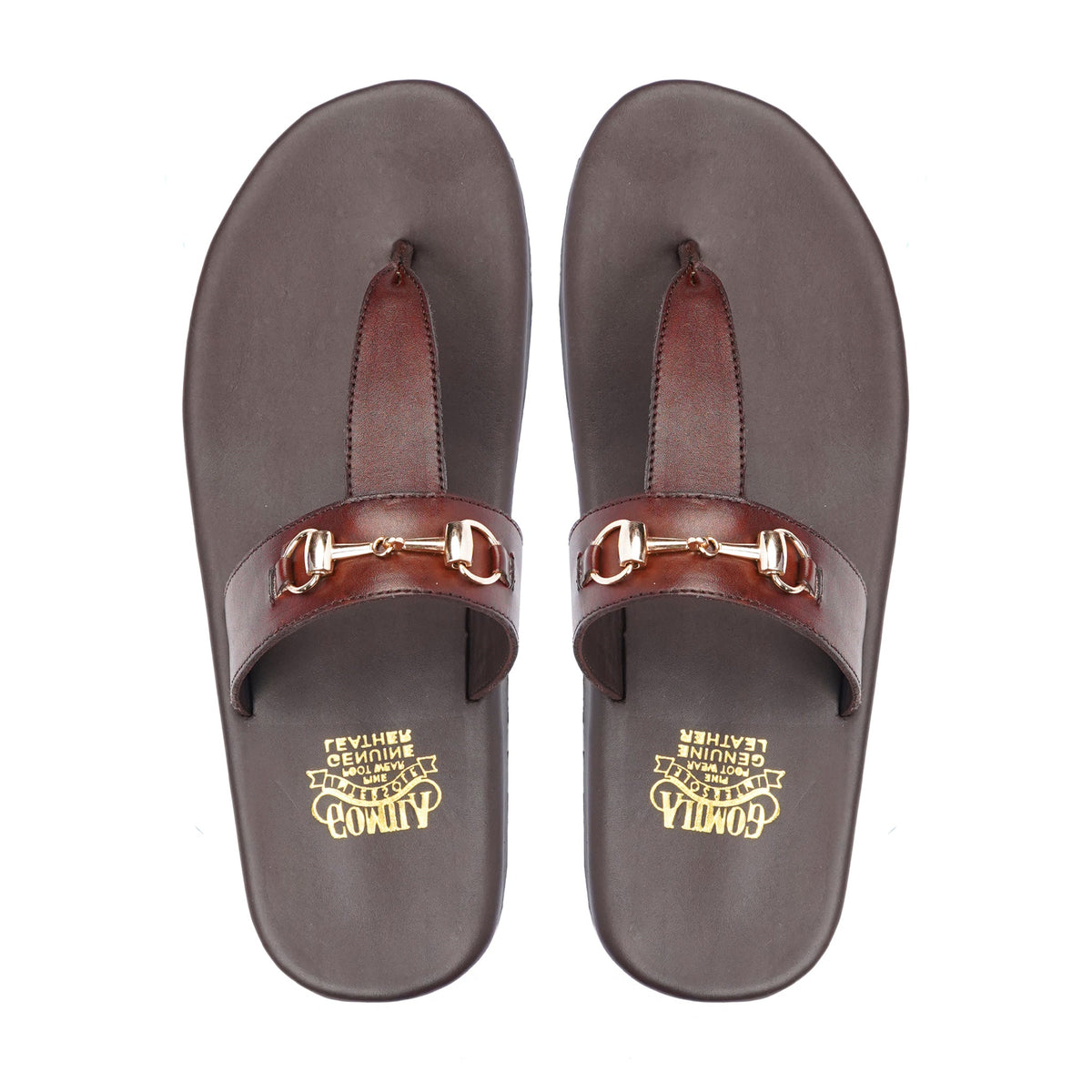 Urara - Men's Dark Brown Calf Leather Slipper