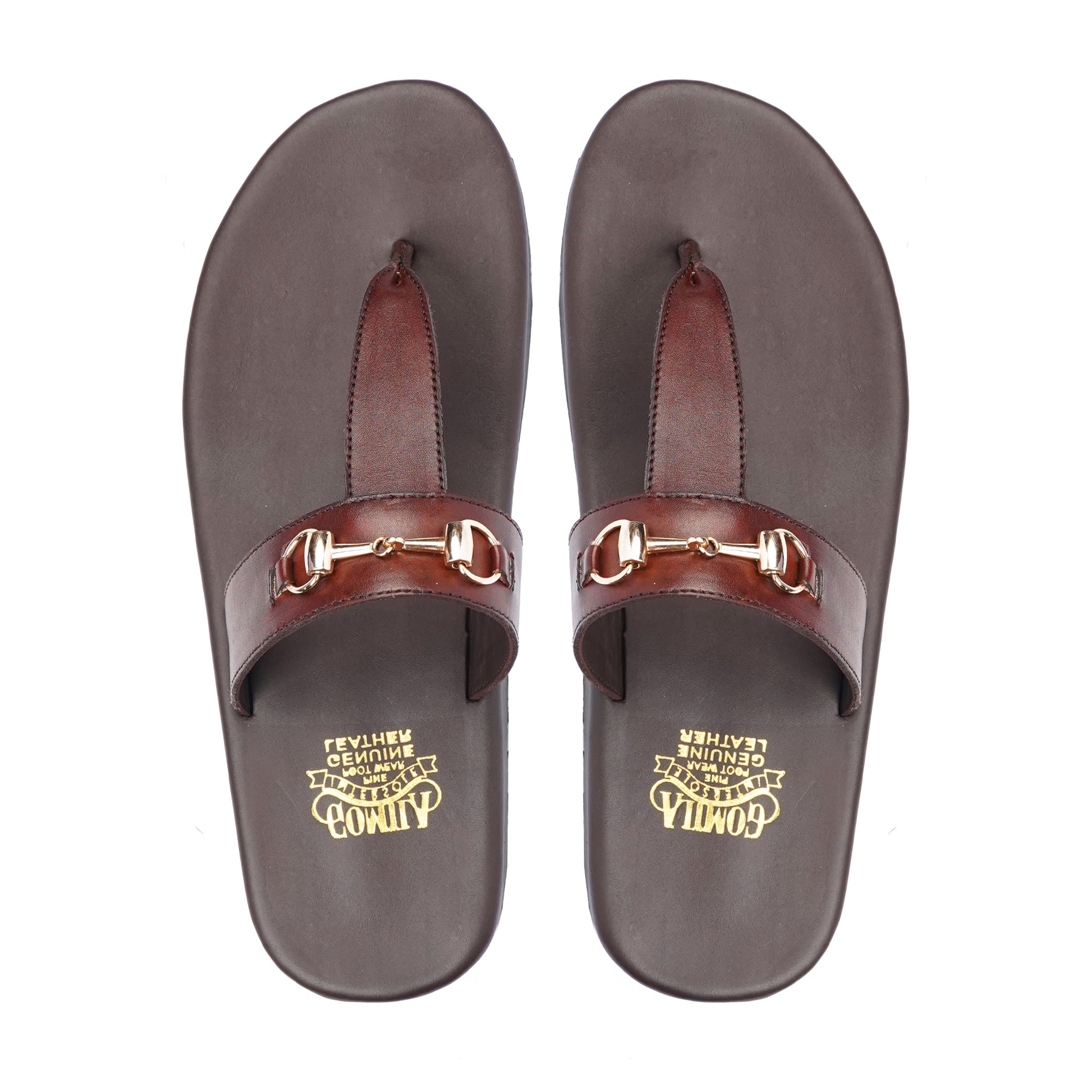 Urara - Men's Dark Brown Calf Leather Slipper