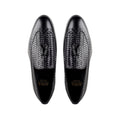 Dubasari - Men's Dark Black Pebble Grain and Hand Woven Calf Leather Loafer