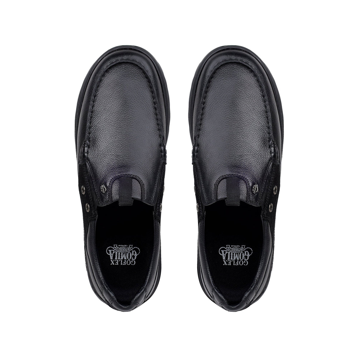 Jude - Men's Black Milled Leather Sneaker