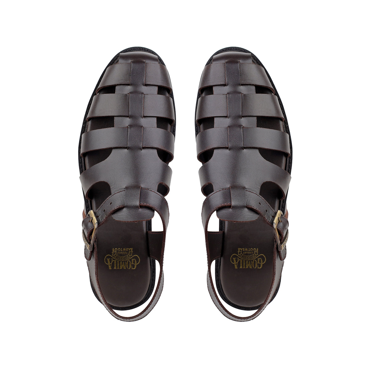 Balmo - Men's Dark Brown Calf Leather Sandal