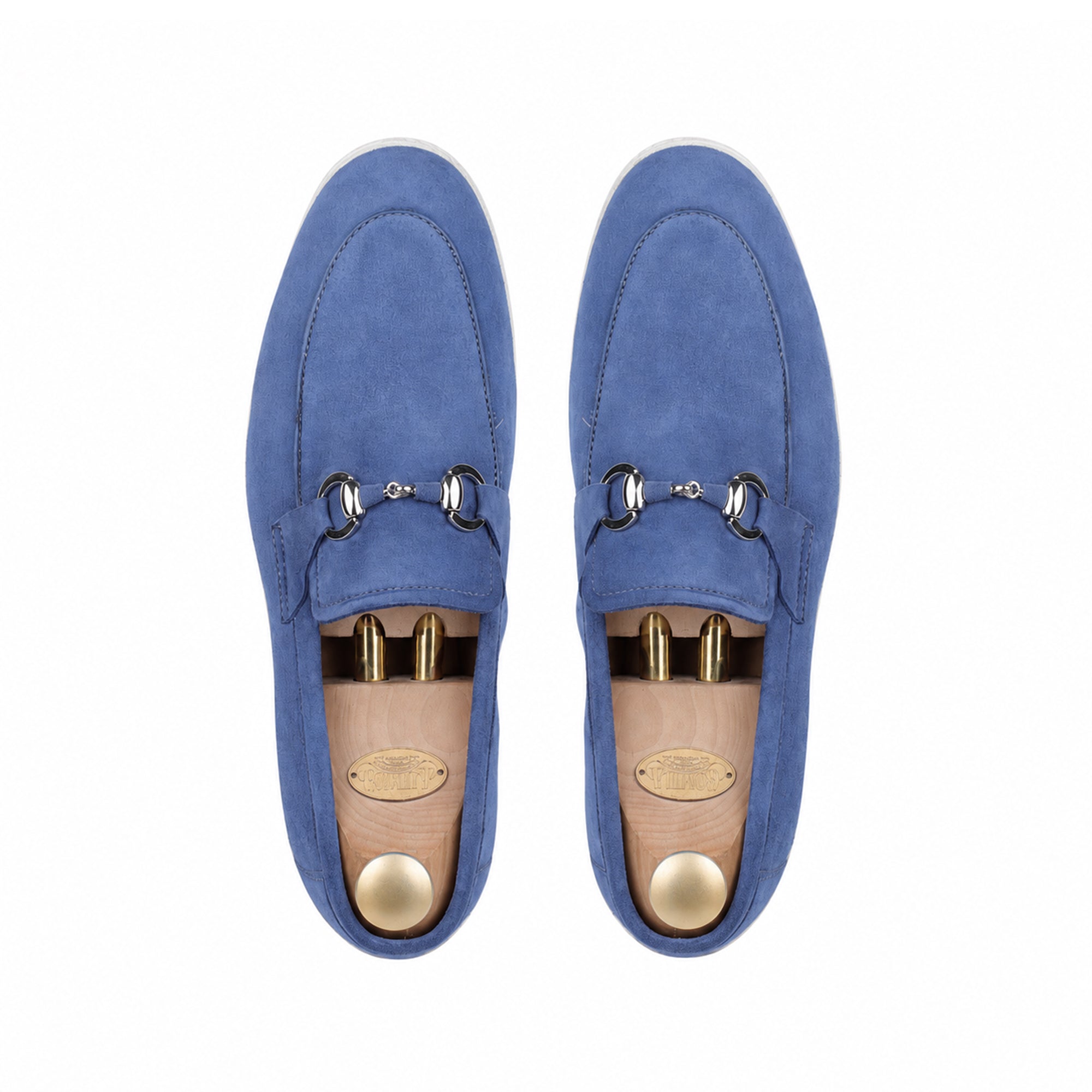 Vesco - Men's Light Blue Suede Loafer