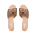 Isabel  - Women's Champagne Hand Set Crystals 50mm Heels