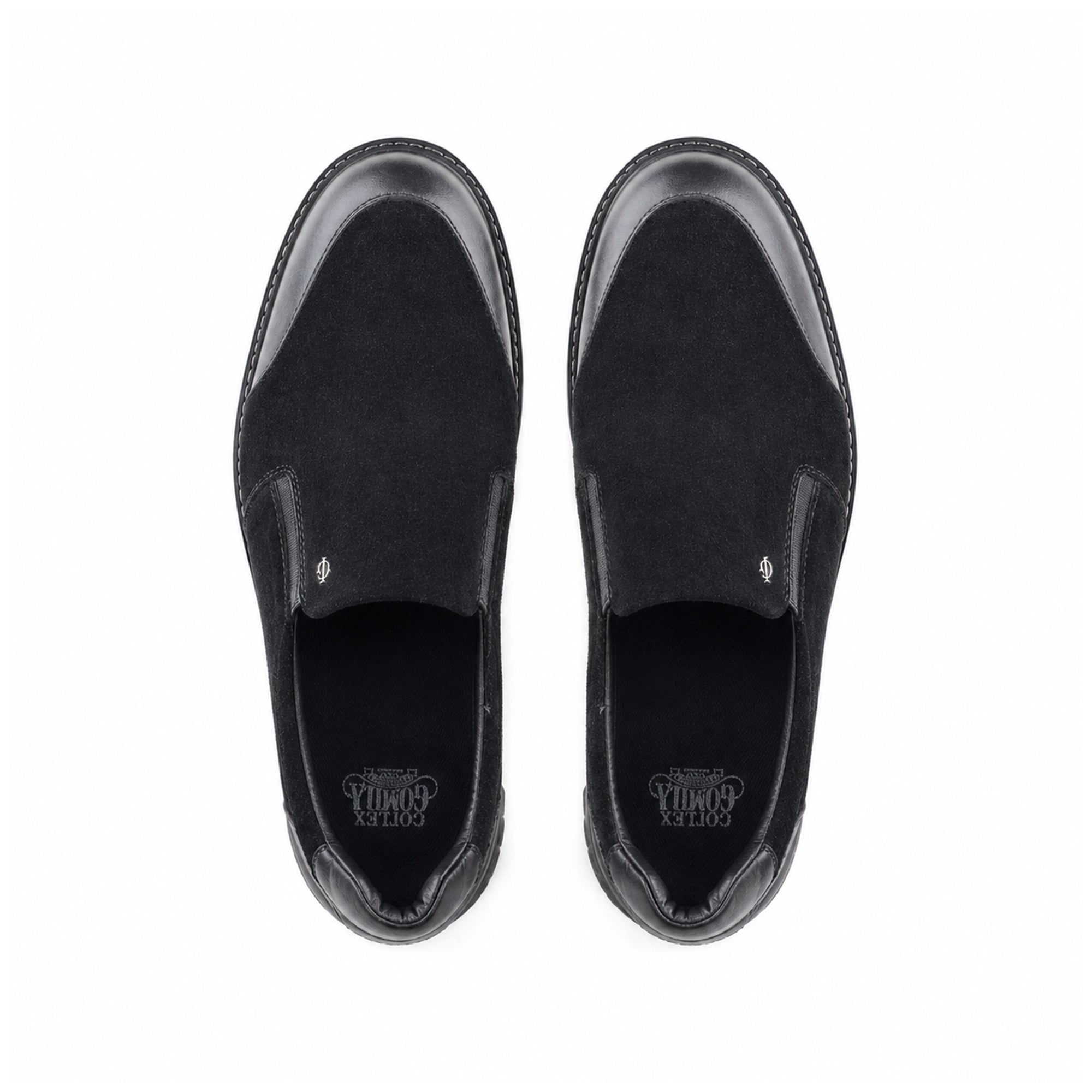 Amador - Men's Black Suede and Milled Leasther Sneaker
