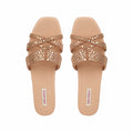 Freya - Women's Champagne Hand Set Crystals Slipper