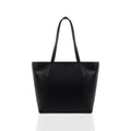 Demi - Black Milled Faux Leather Hand Bag