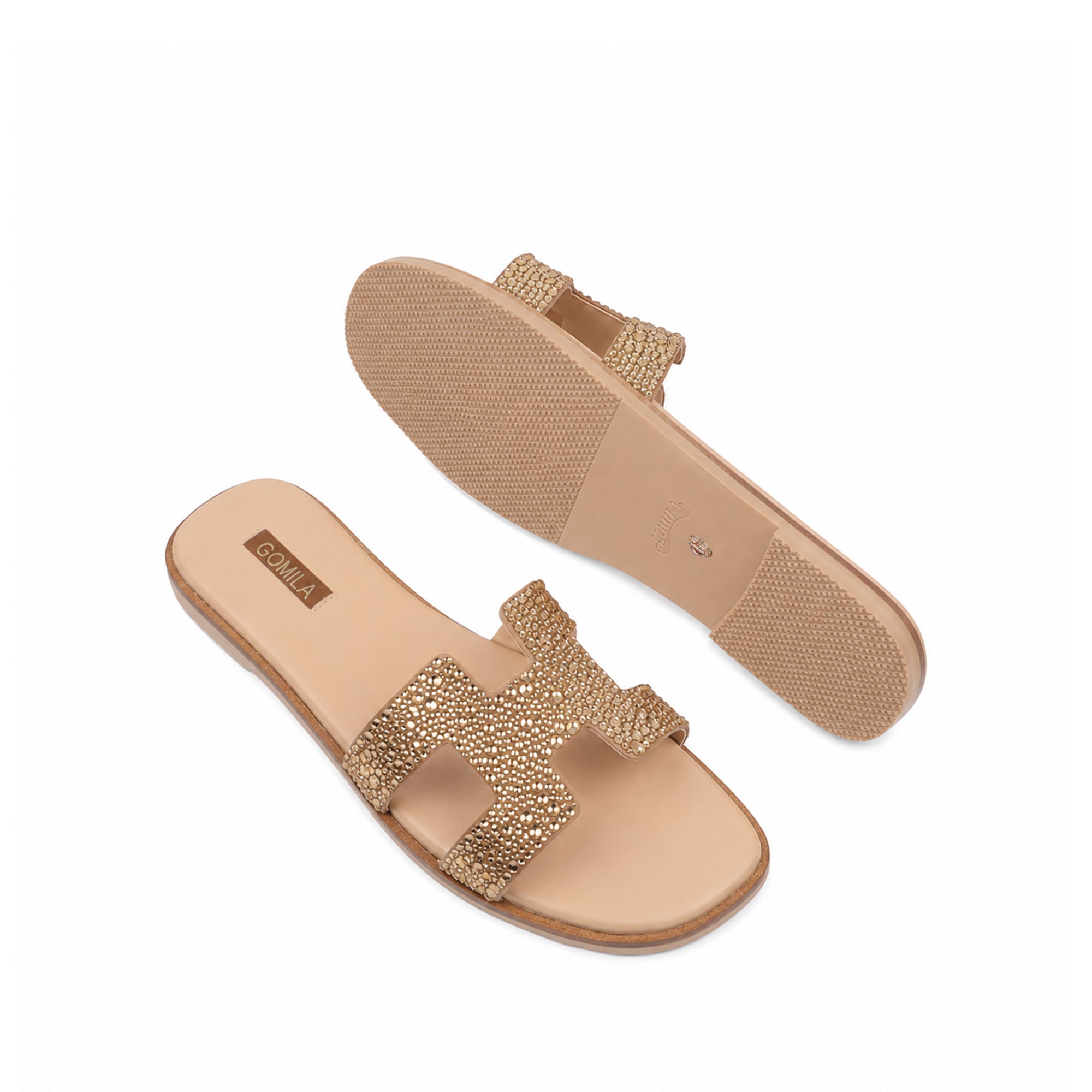 Sierra - Women's Champain Rhinestone Slipper