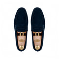 Knox - Men's Dark Blue Split Suede Driver Shoe
