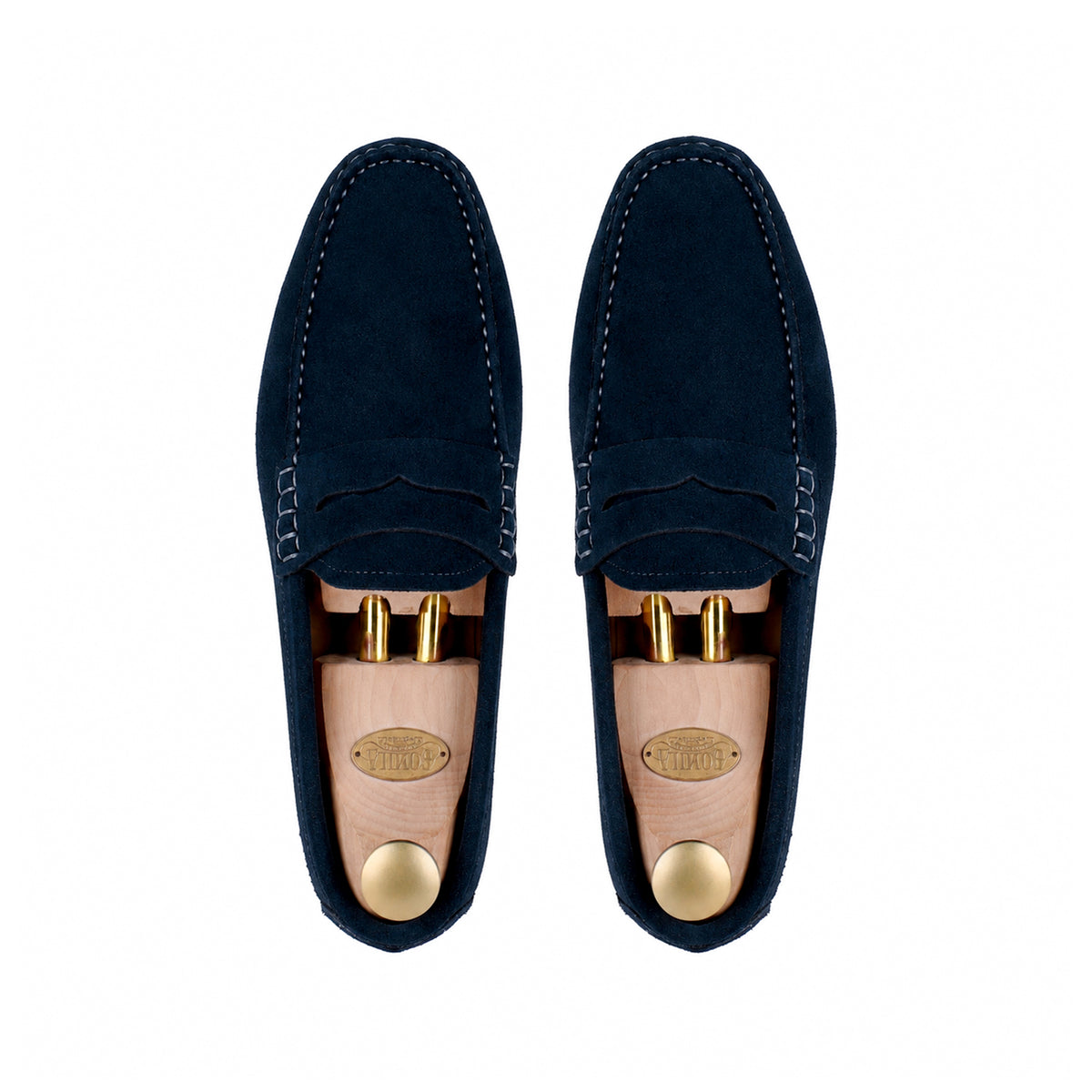 Knox - Men's Dark Blue Split Suede Driver Shoe