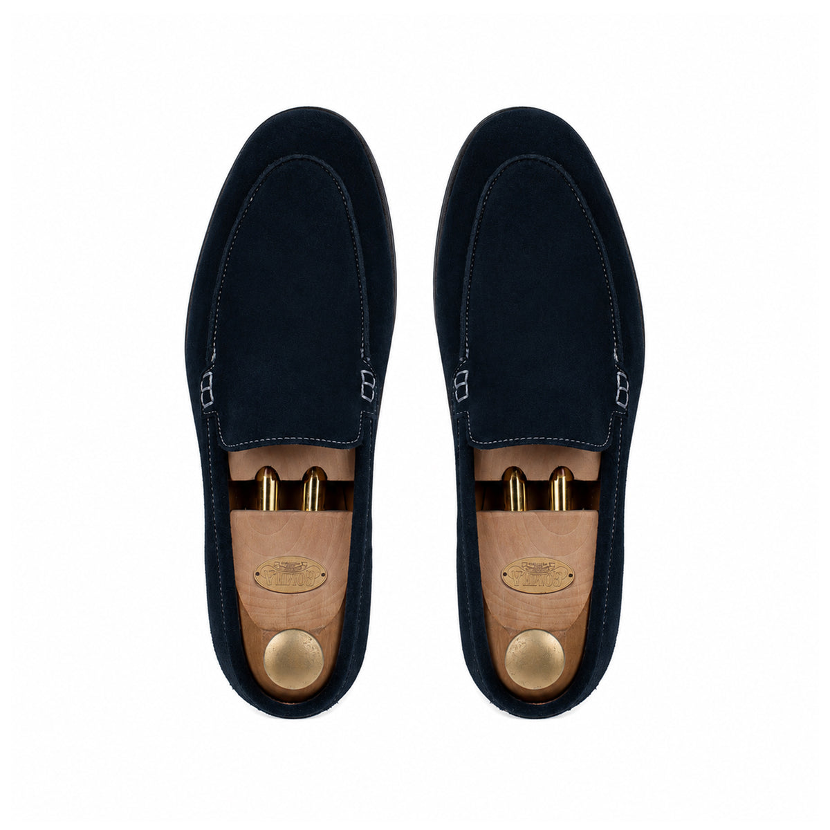 Crest - Men's Navy Blue Suede Loafer