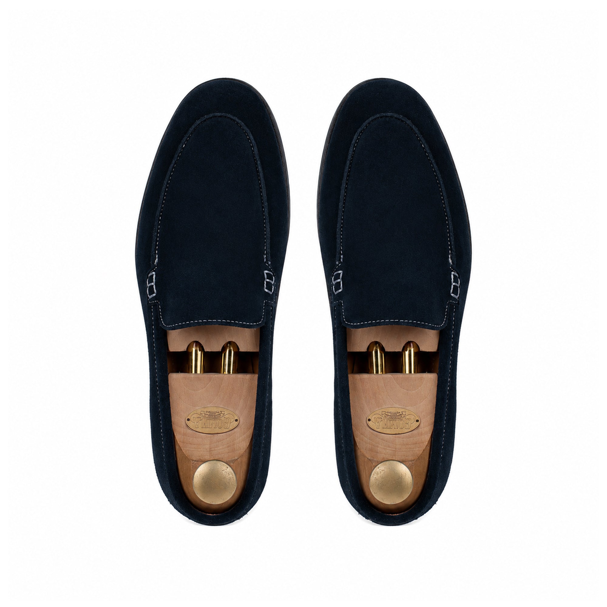Crest - Men's Navy Blue Suede Loafer