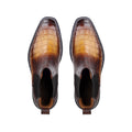 Dexter - Men's Burnish Tan Crocodile Textured Chelsea Boot