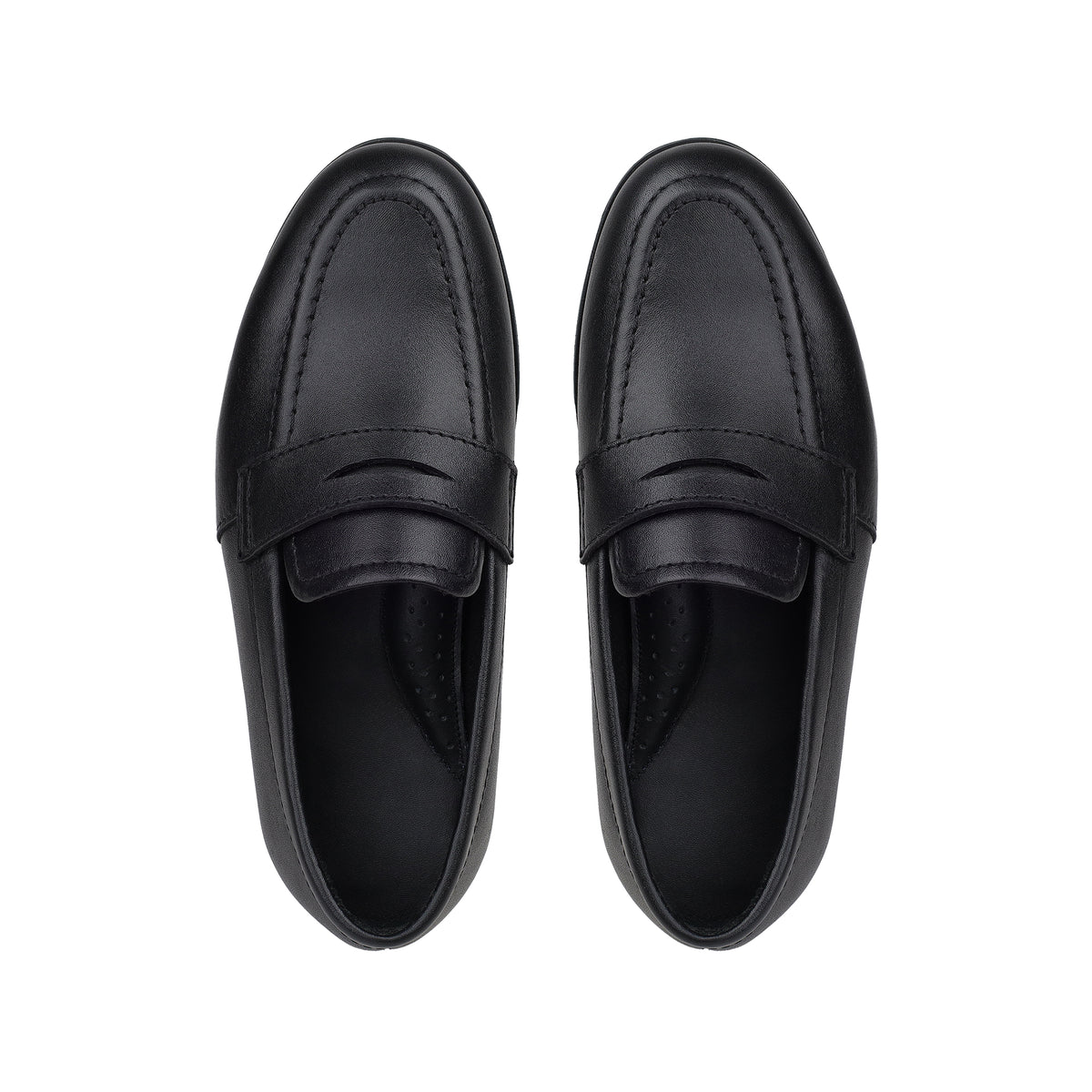 Ross -  Children's Black Calf Leather Loafers