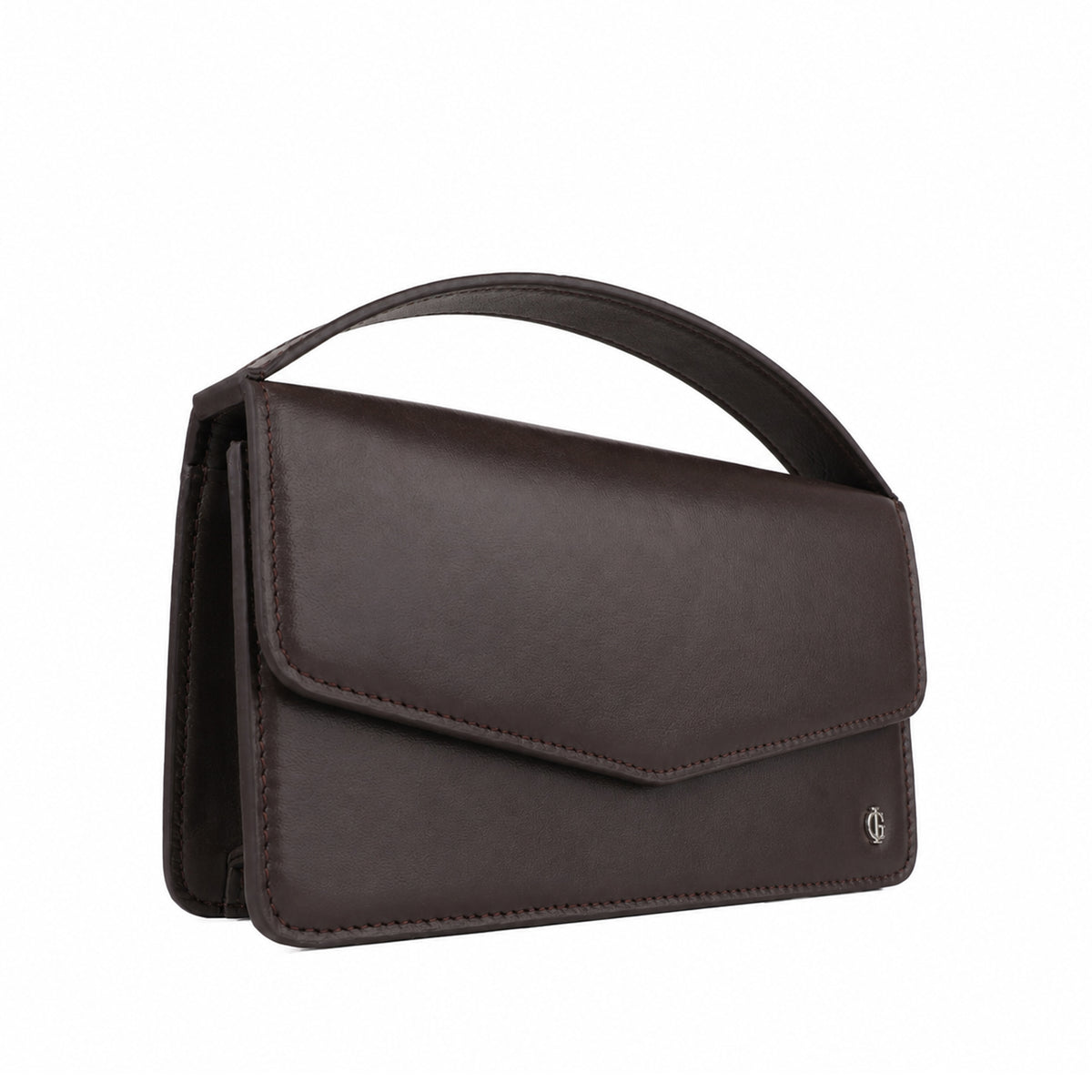Victoria  - Chocolate Brown Micro Hand Bag