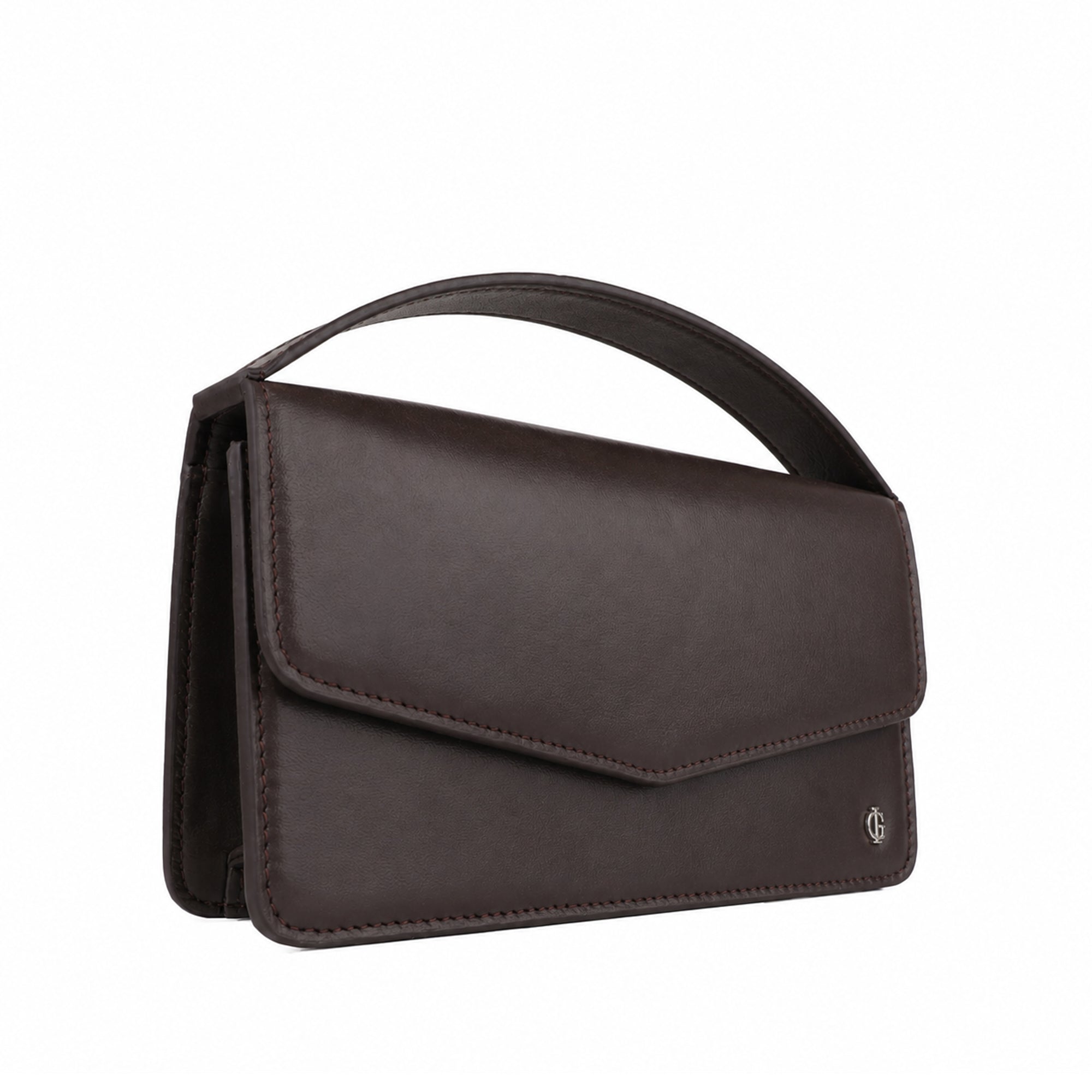 Victoria  - Chocolate Brown Micro Hand Bag