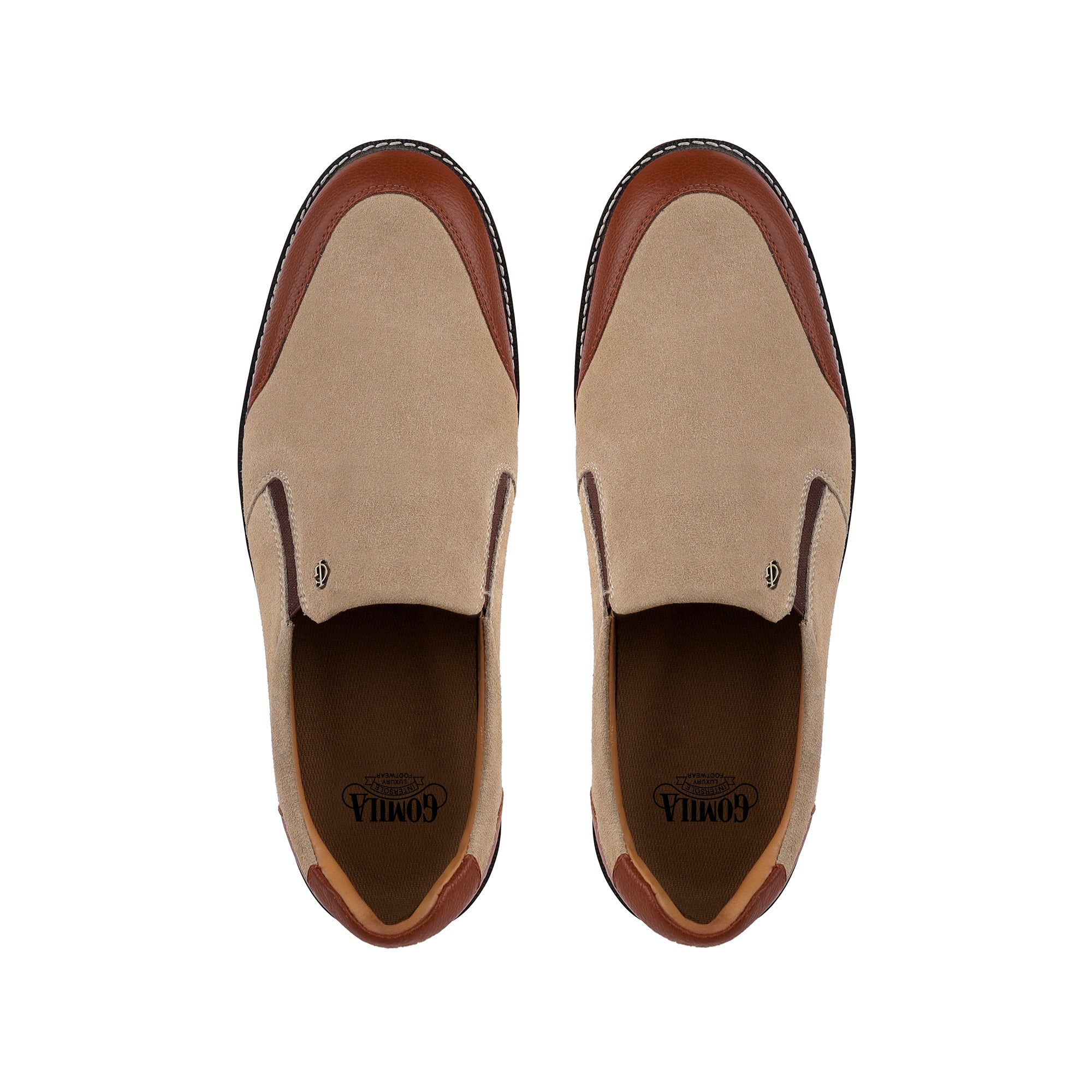Amador - Men's Camel Brown Suede and Milled Leasther Sneaker