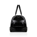 Reece - Men's Black Crocodile Print Duffle Bag