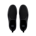 Hugh - Men's Black Pebble Leather and Mesh Fabric Sneaker