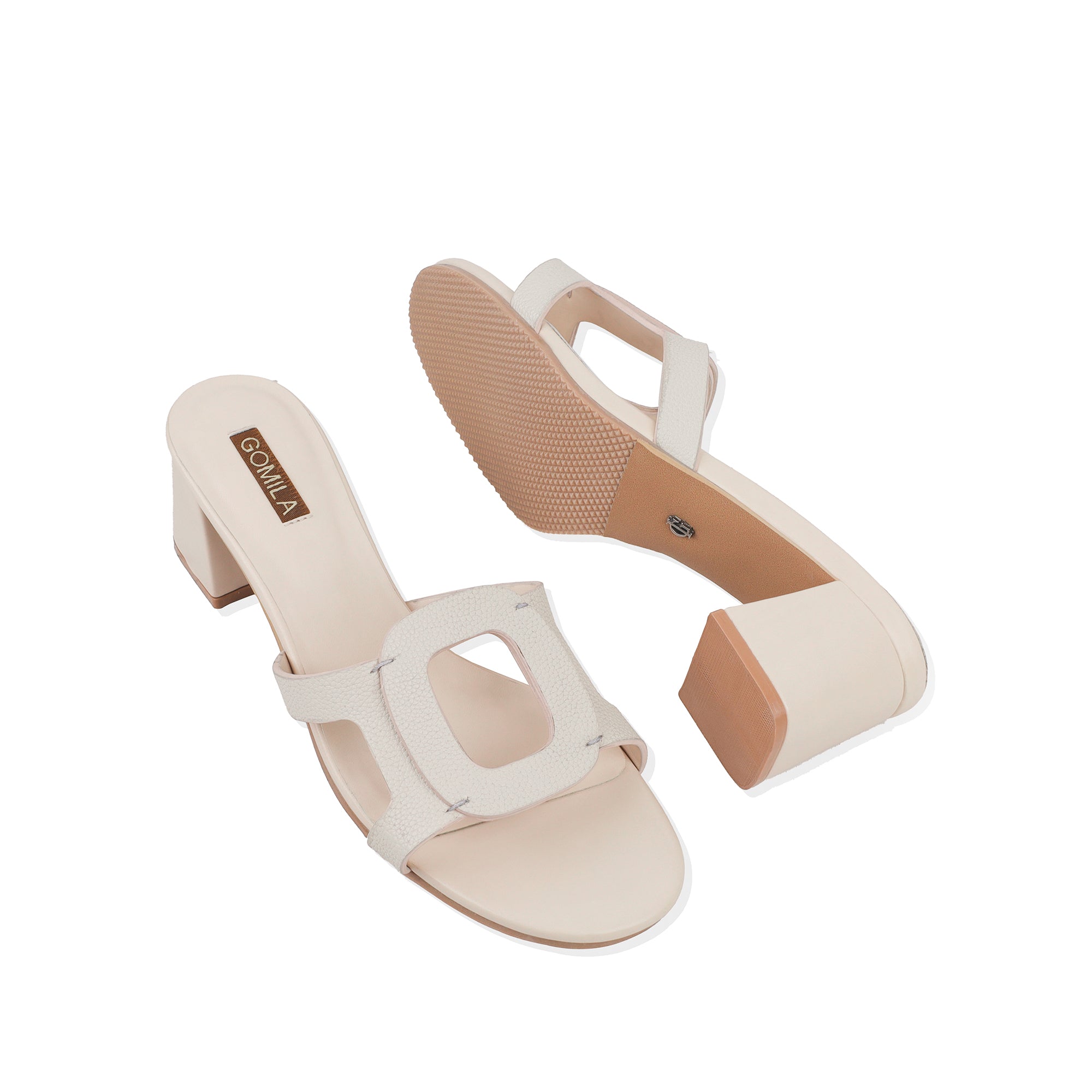 Kayla - Women's Beige 70mm Heels