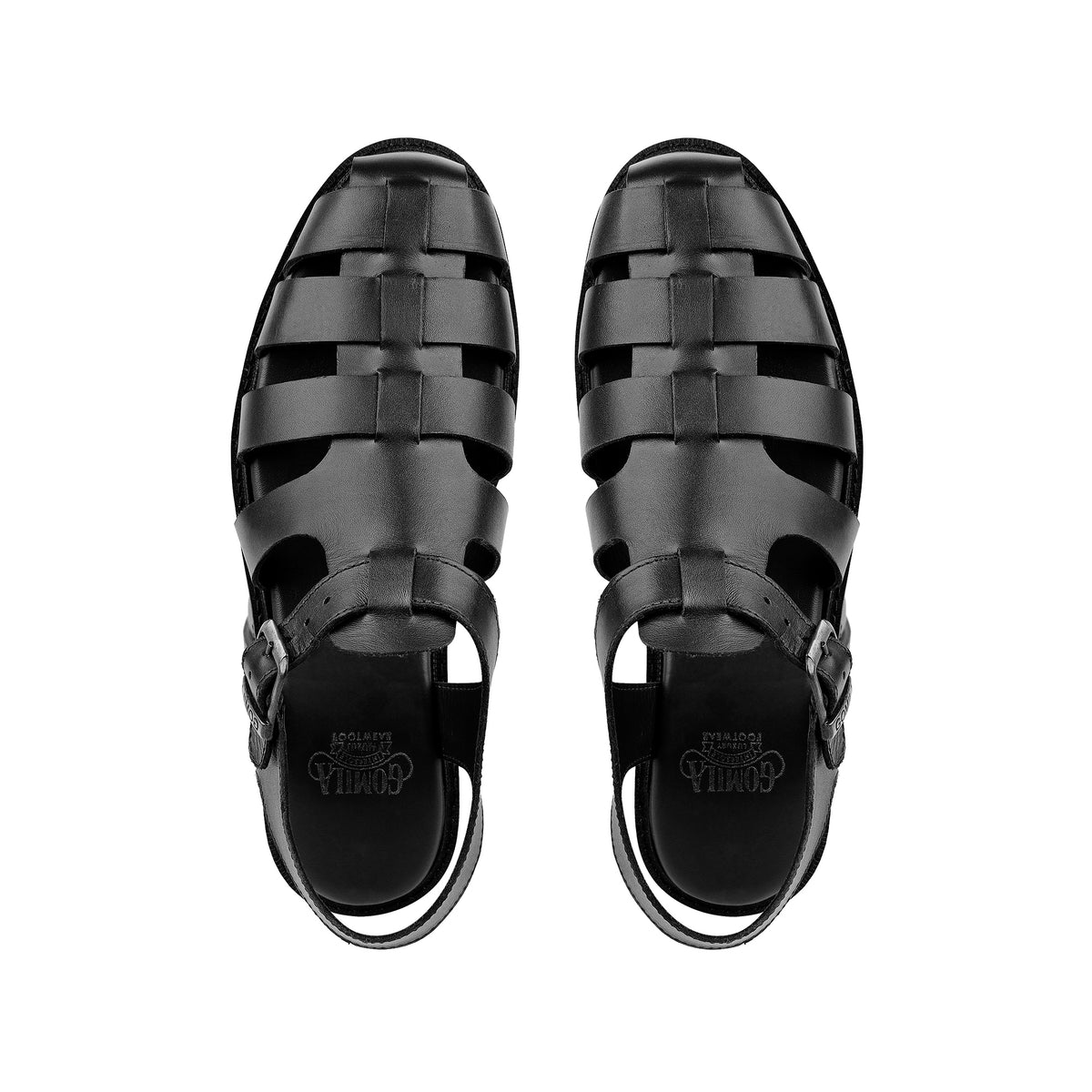 Balmo - Men's Black Calf Leather Sandal