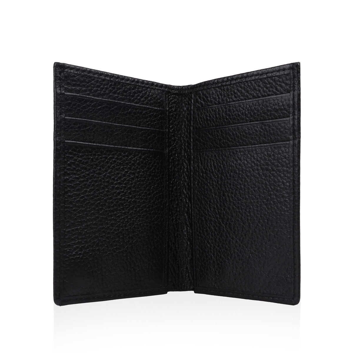 Noel - Black Pebble Grain Leather Card Holder