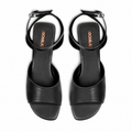 Euna - Women's Black Strapped Sandal
