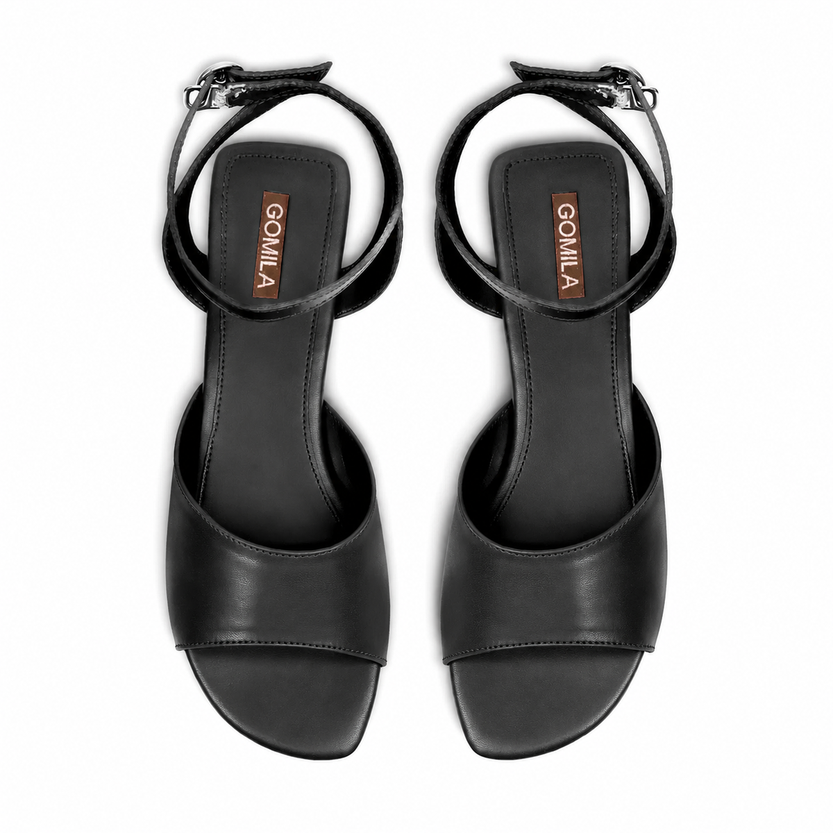 Euna - Women's Black Strapped Sandal