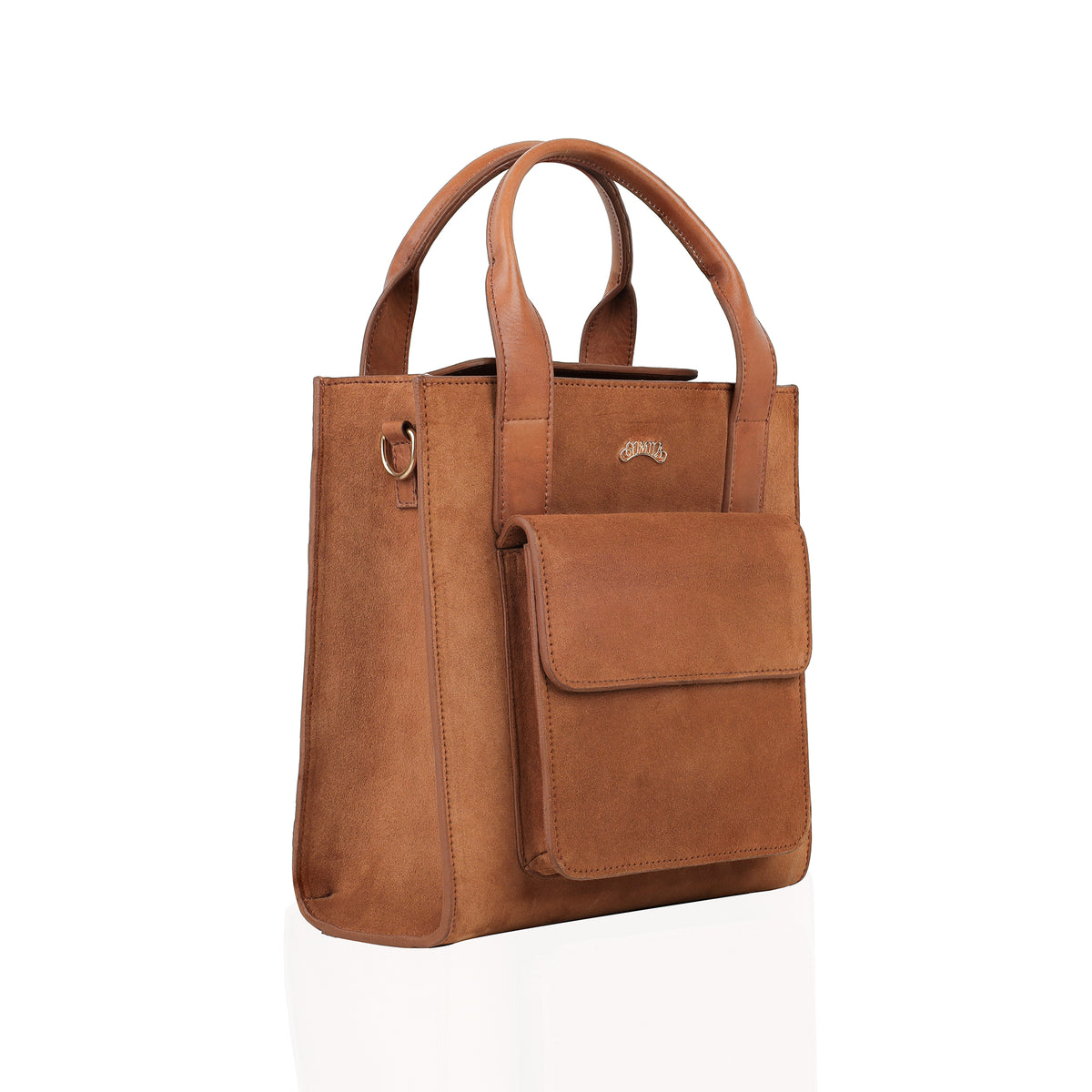 Velva - Cognac Kid Seude Hand Bag