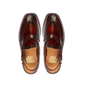 Brooklyn - Men's Oxblood Box Leather High Shine Sandal