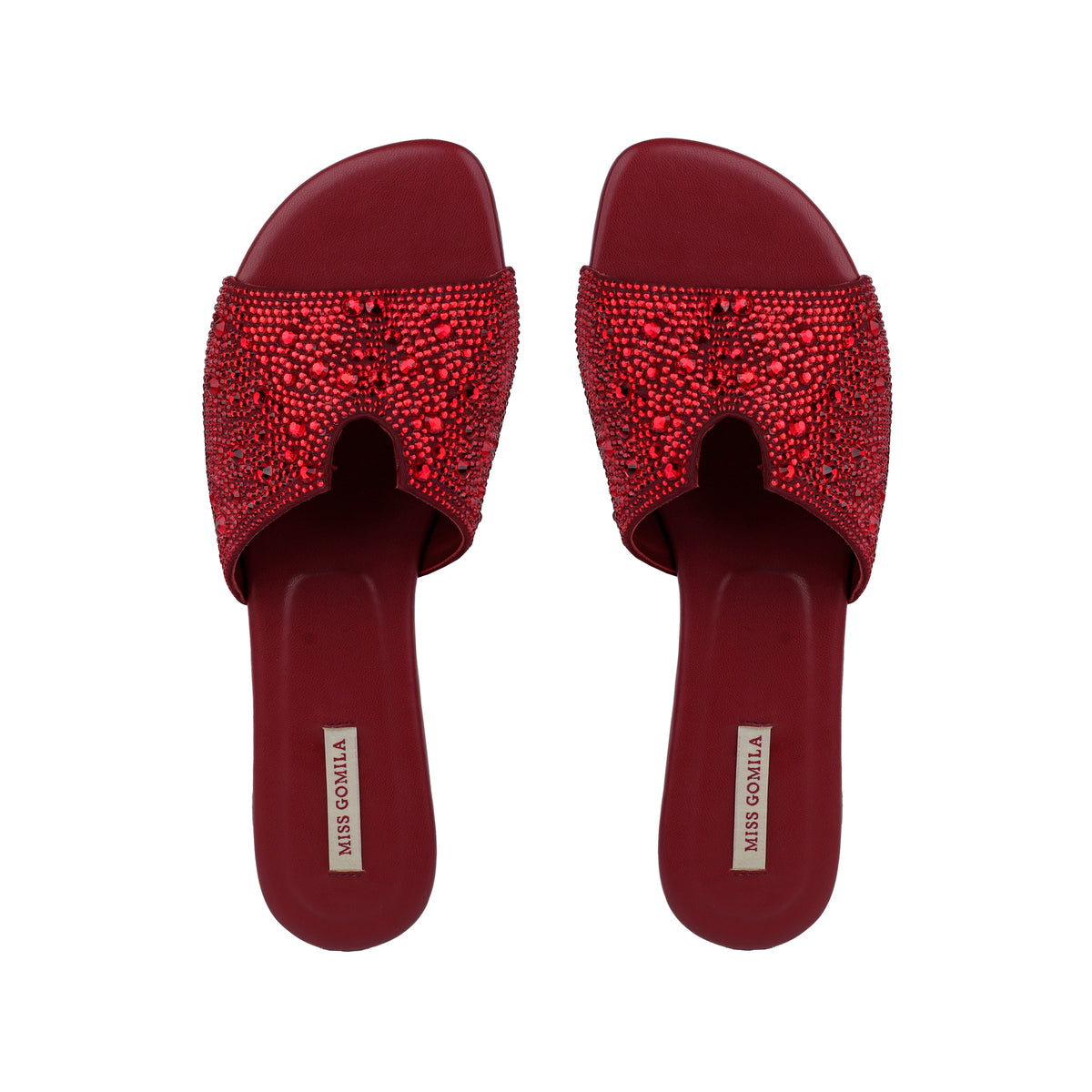 Skye - Women's Oxblood Rhinestone Slipper