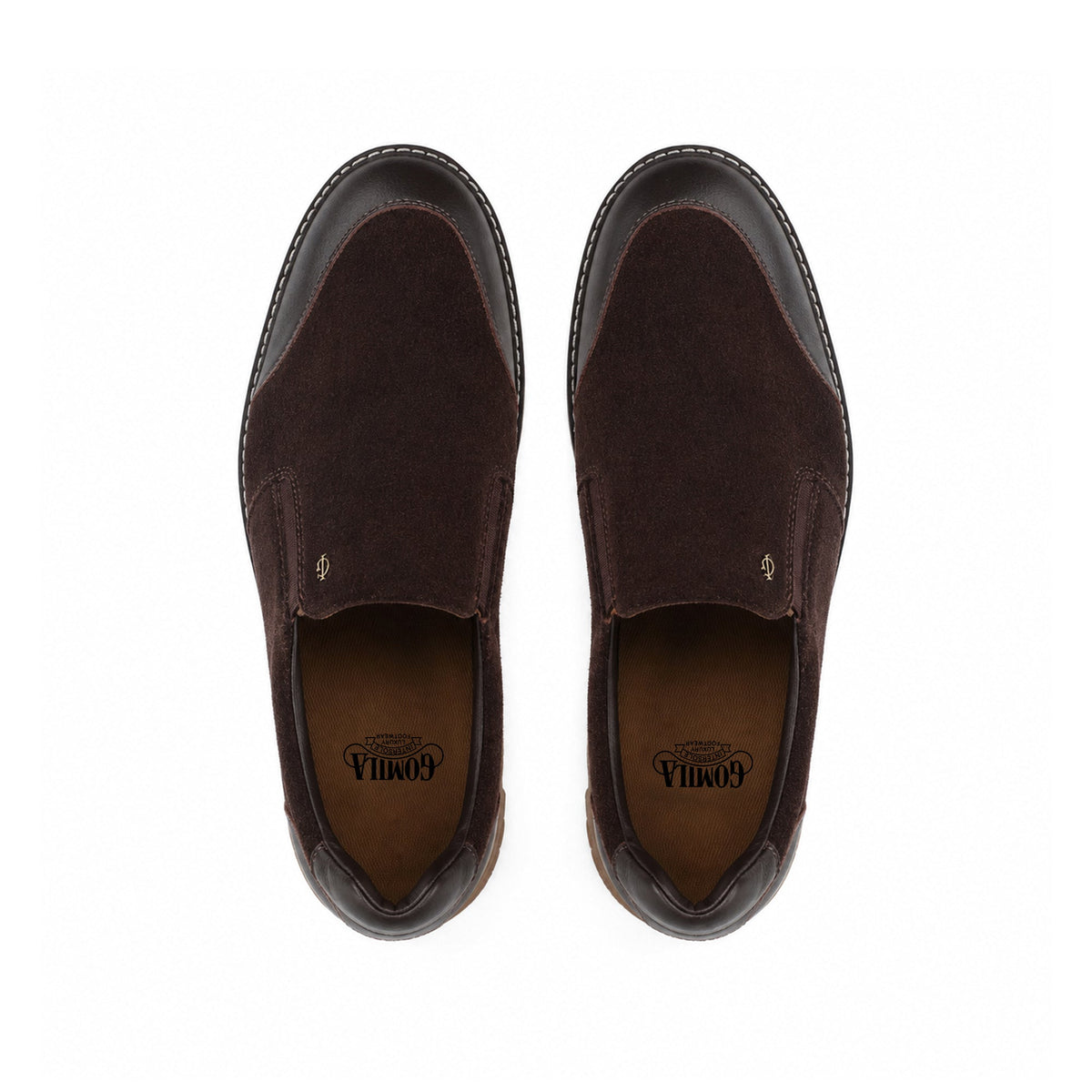 Amador - Men's Chocolate Brown Suede and Milled Leasther Sneaker
