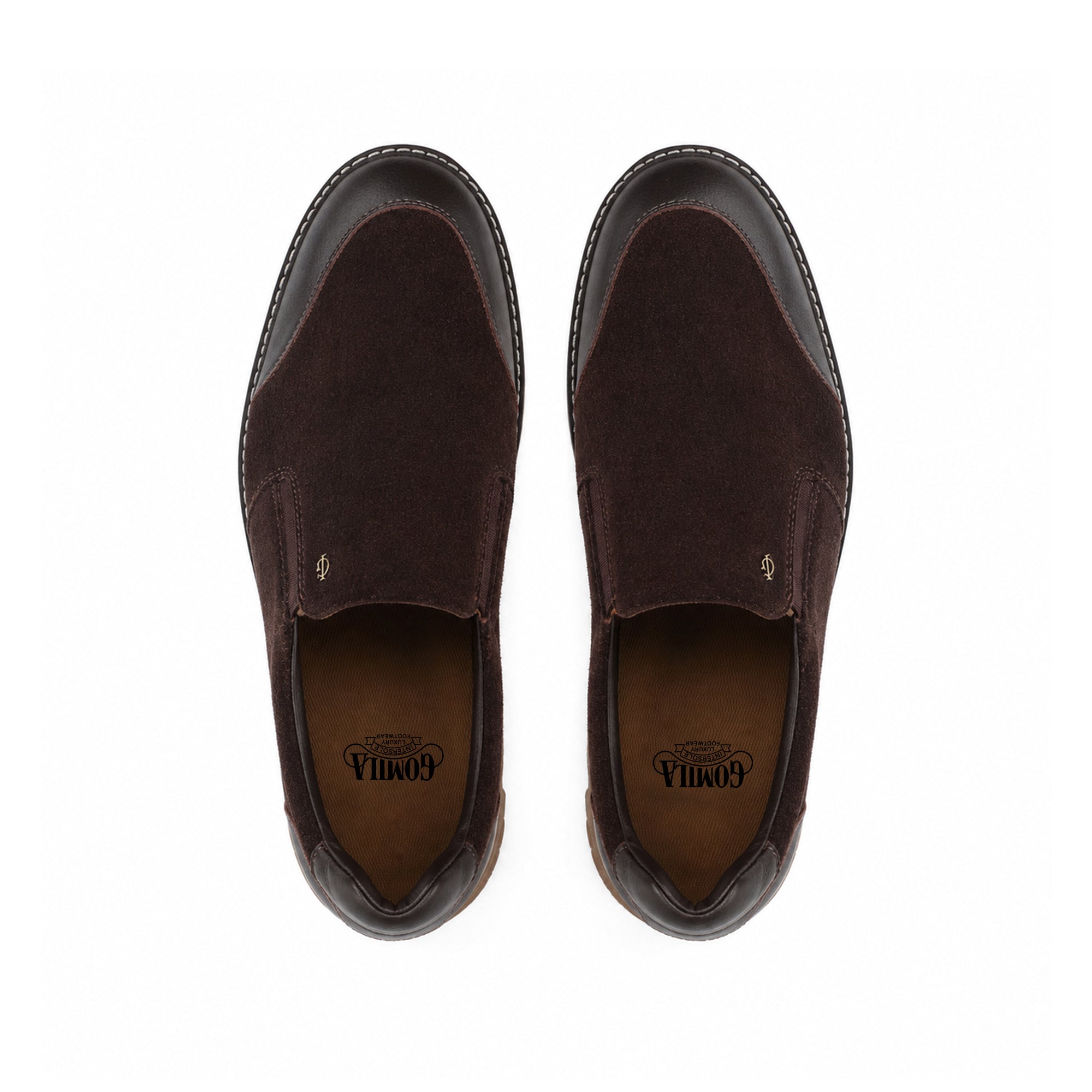 Amador - Men's Chocolate Brown Suede and Milled Leasther Sneaker