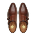 Nisaan - Men's Dark Brown Calf Leather Double Monkstrap