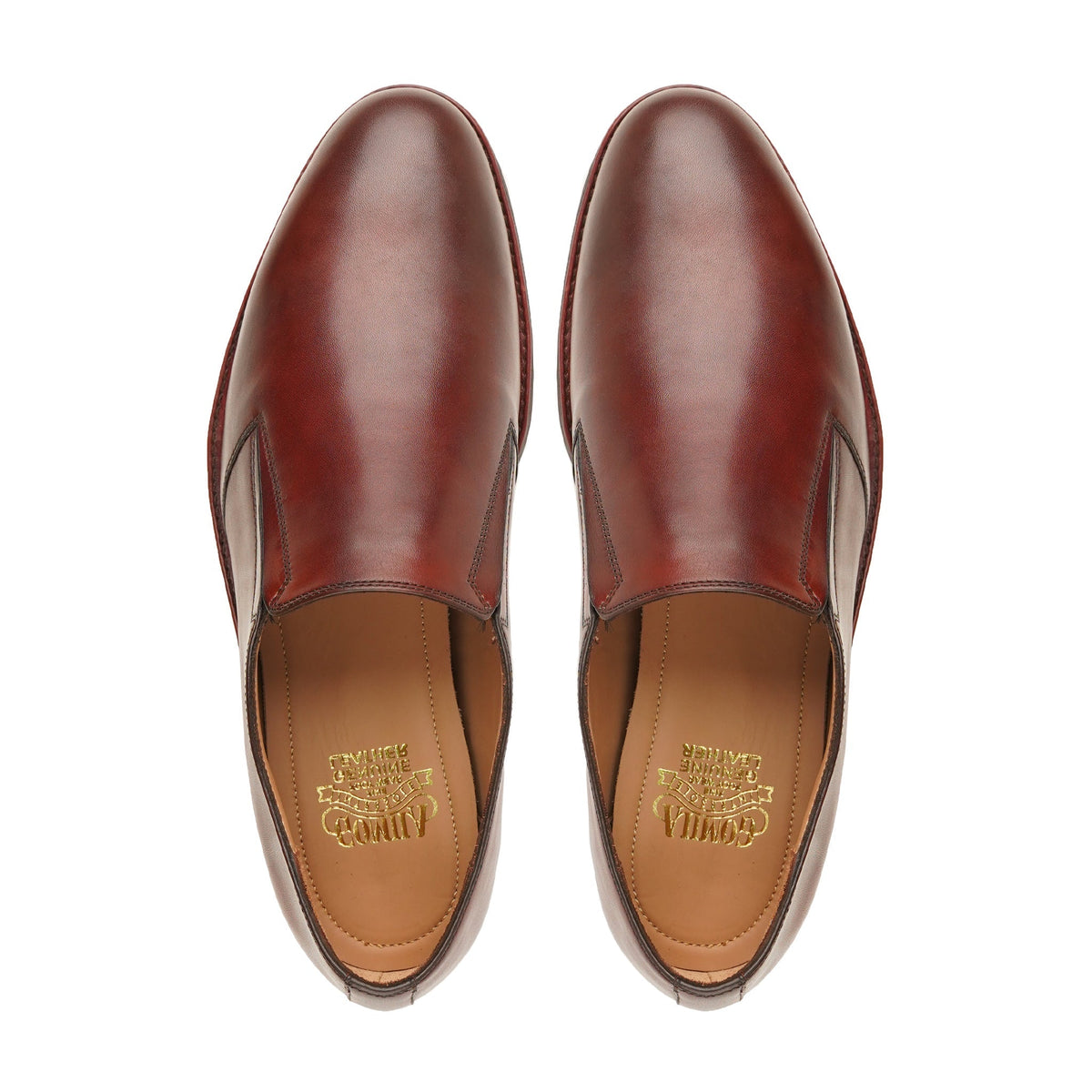 Buraq - Men's Reddish Brown Calf Leather Loafer