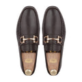 Tex - Men's Dark Brown Pebble Grain Leather Driver Shoe