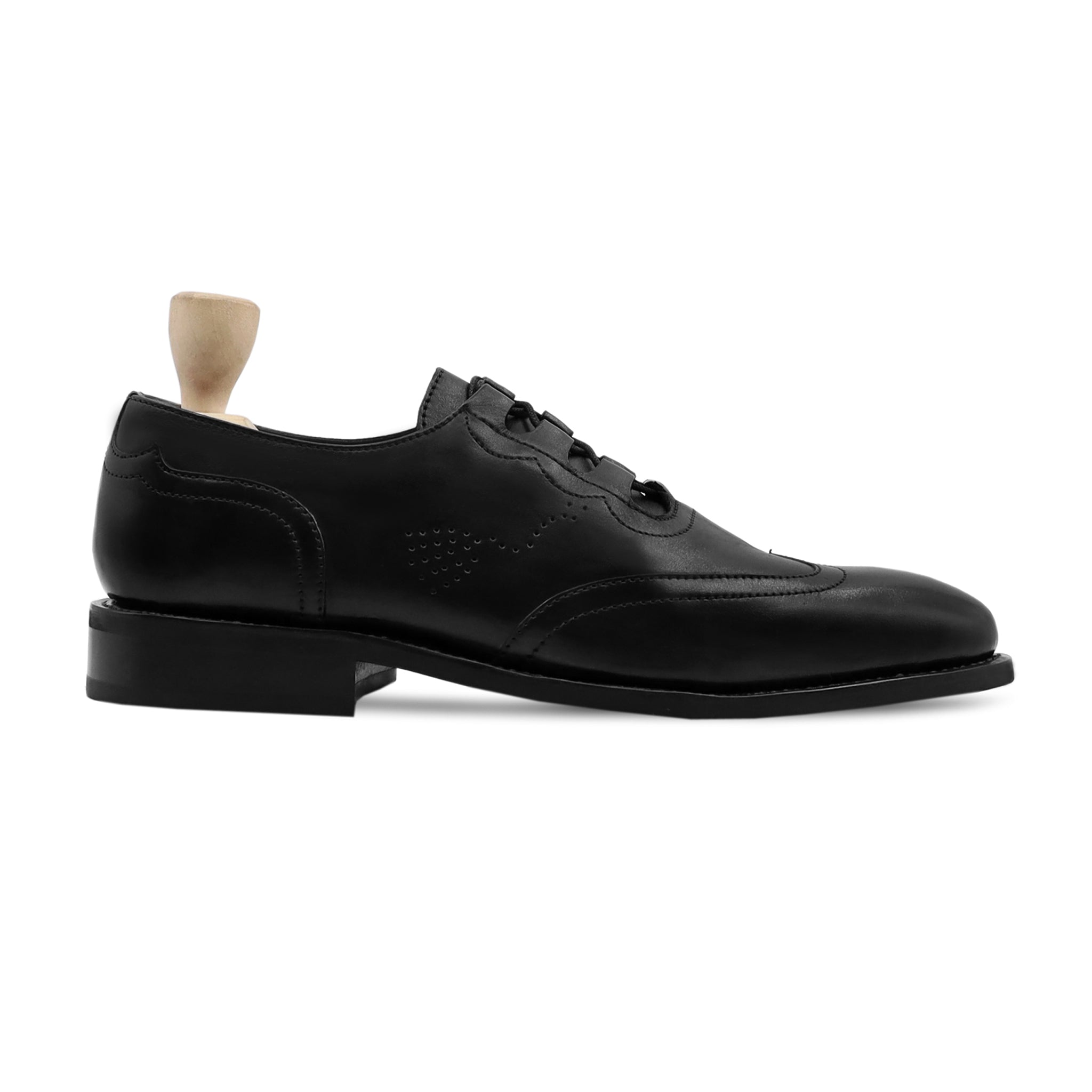 Freda - Men's Black Calf Leather Oxford Shoe - Goodyear Welted