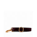 Victoria  - Oxblood Crocodile Textured Micro Bag