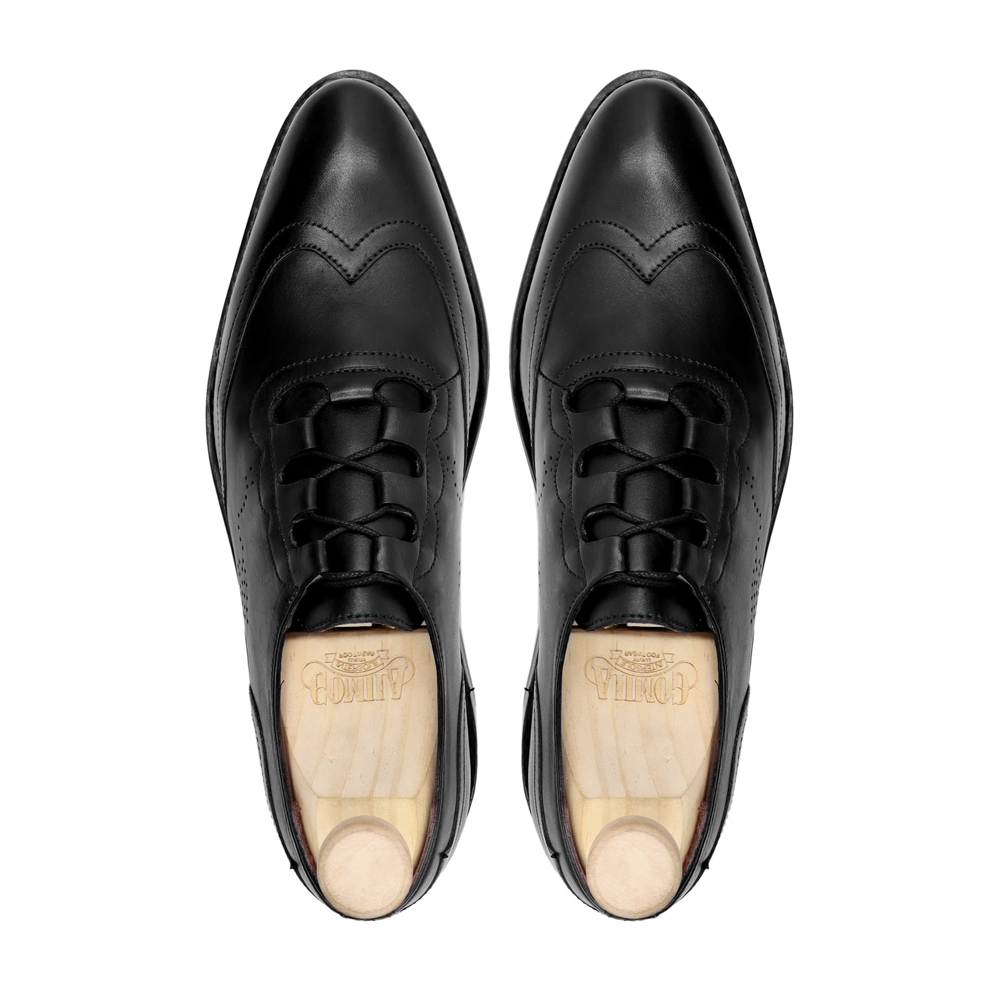 Freda - Men's Black Calf Leather Oxford Shoe - Goodyear Welted