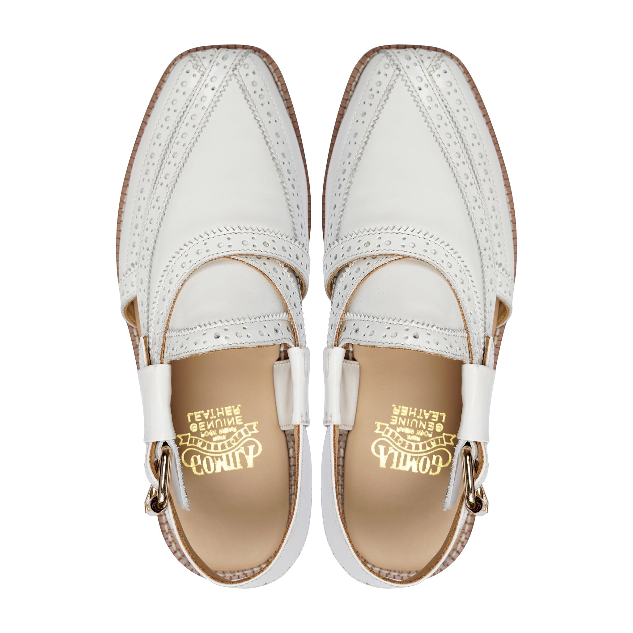 NOUROZE CHAPPAL WHITE - Gomila Intersole