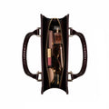 Alora - Oxblood Crocodile Print Faux Leather Hand Bag