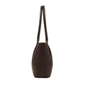 Avira - Dark Brown Pebble Grain Leather Hand Bag
