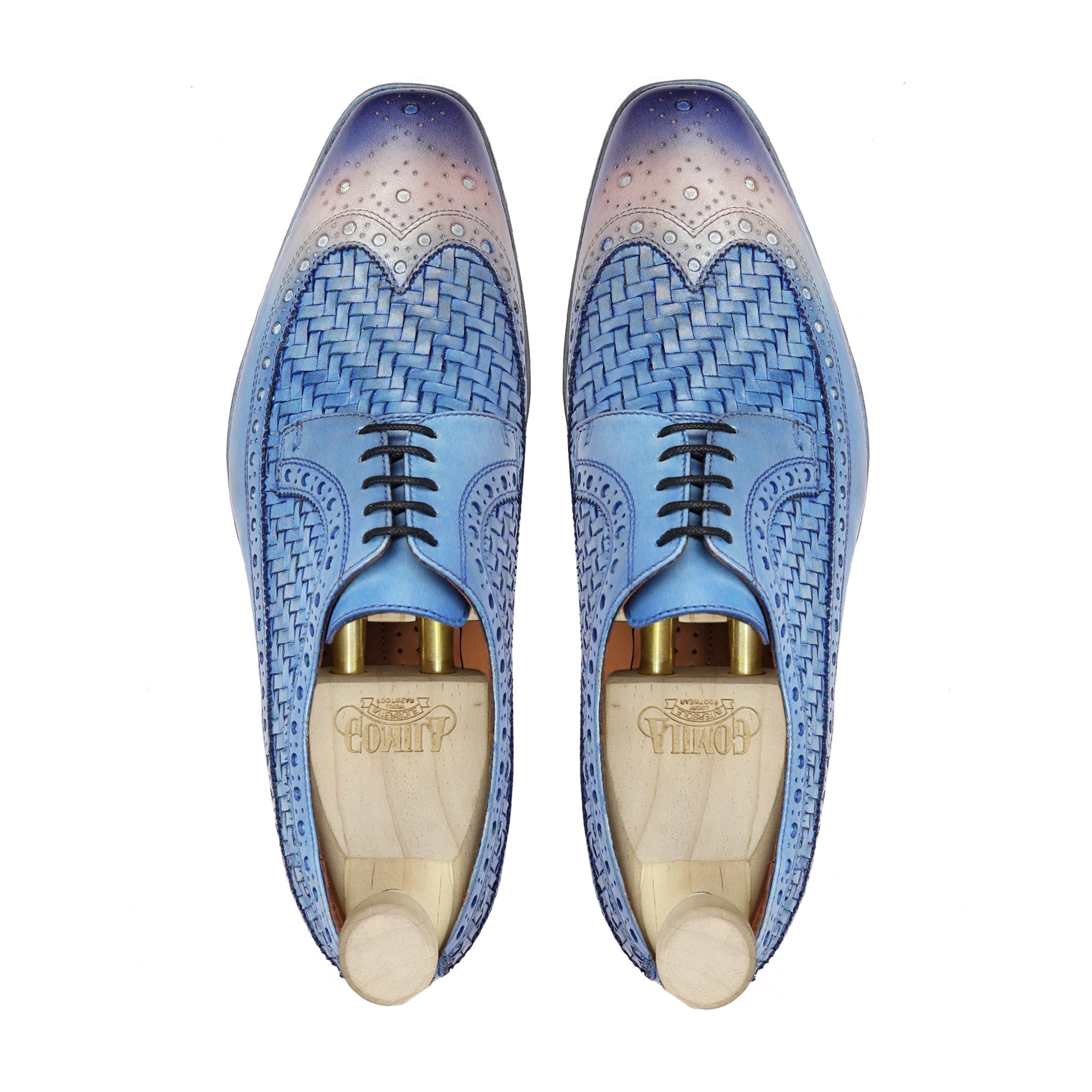 WARDEN - LIGHT BLUE WOVEN DERBY