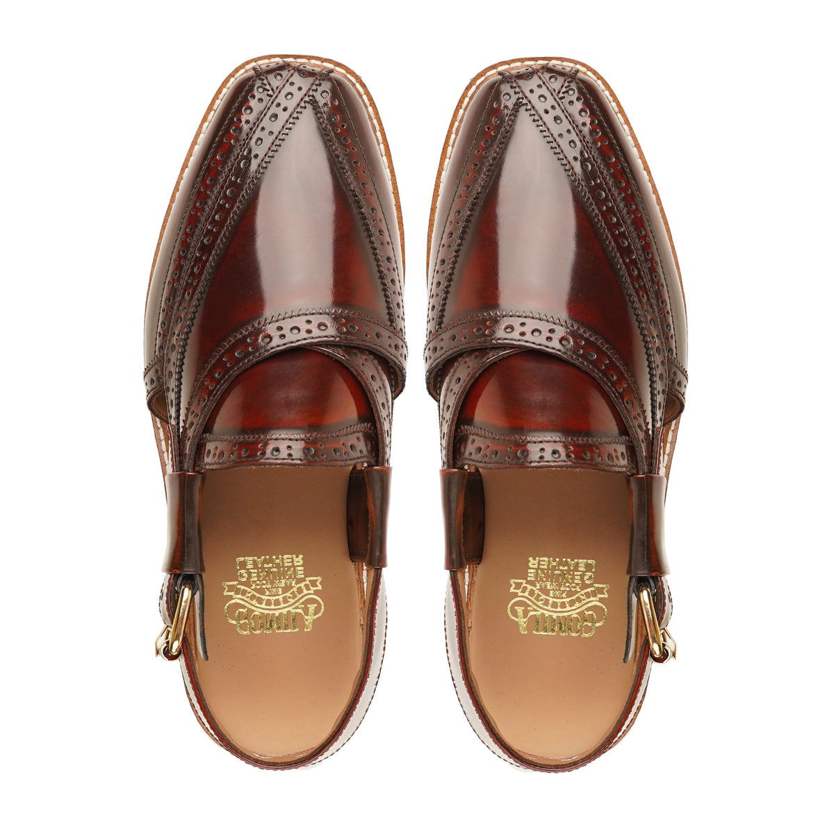 Katana - Men's Oxblood Box Leather High Shine Sandal
