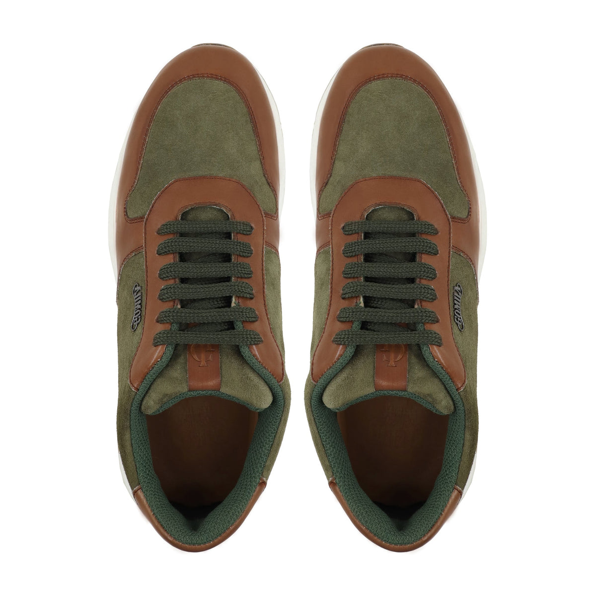 Kompany - Men's Brown and Olive Green Sneaker