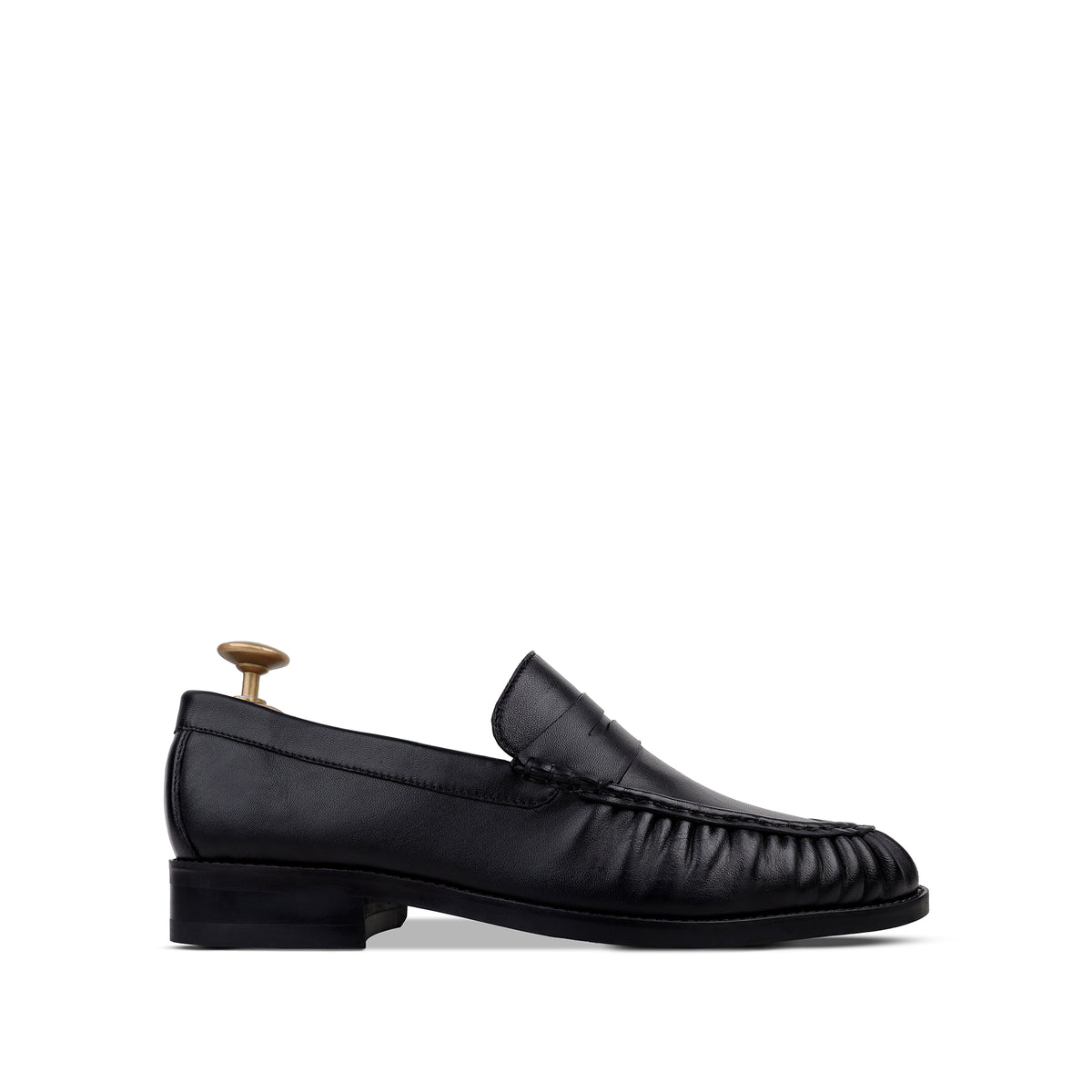 Alexis - Men's Black Sheep Skin Leather Loafer
